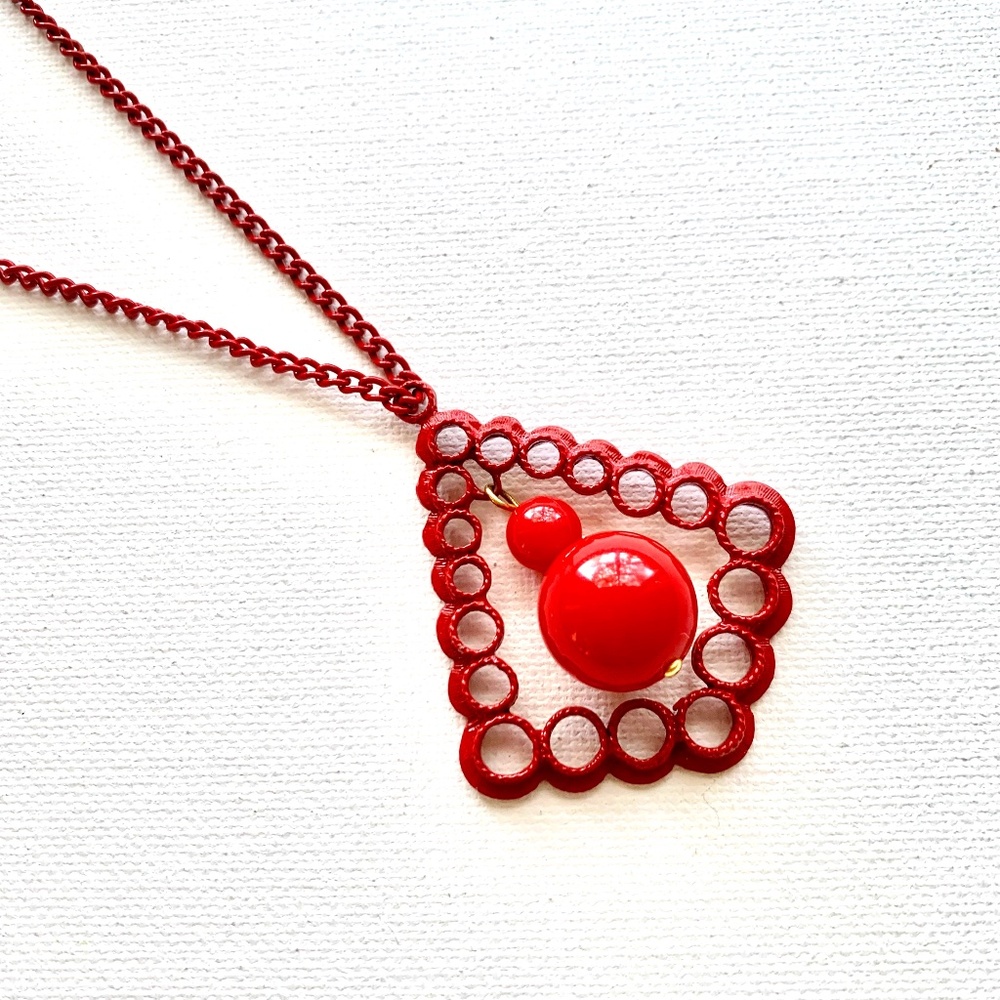 Maurices Red Beaded Necklace